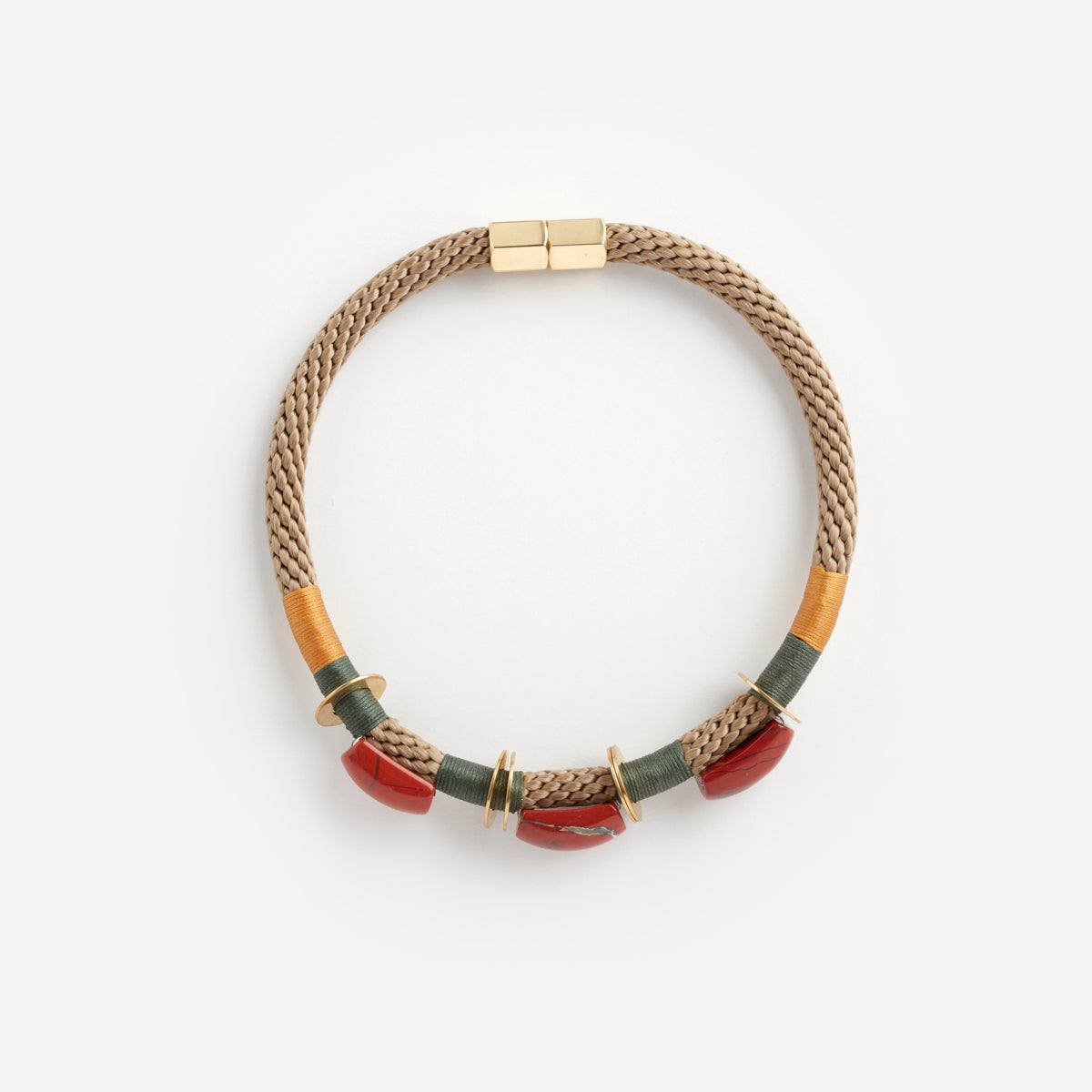 PICHULIK | Rope, Brass and Gem Stone Inanna necklace