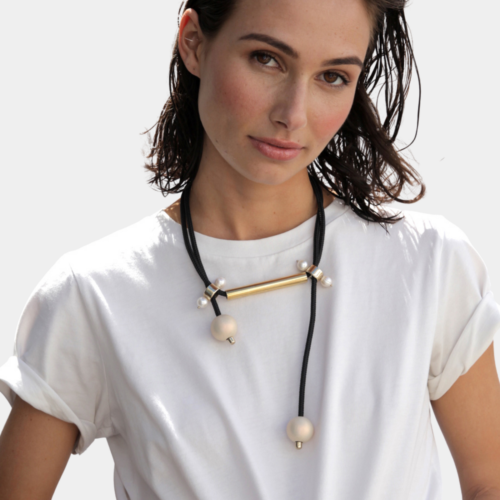 PICHULIK | Pearl and Brass Ichiyo Necklace