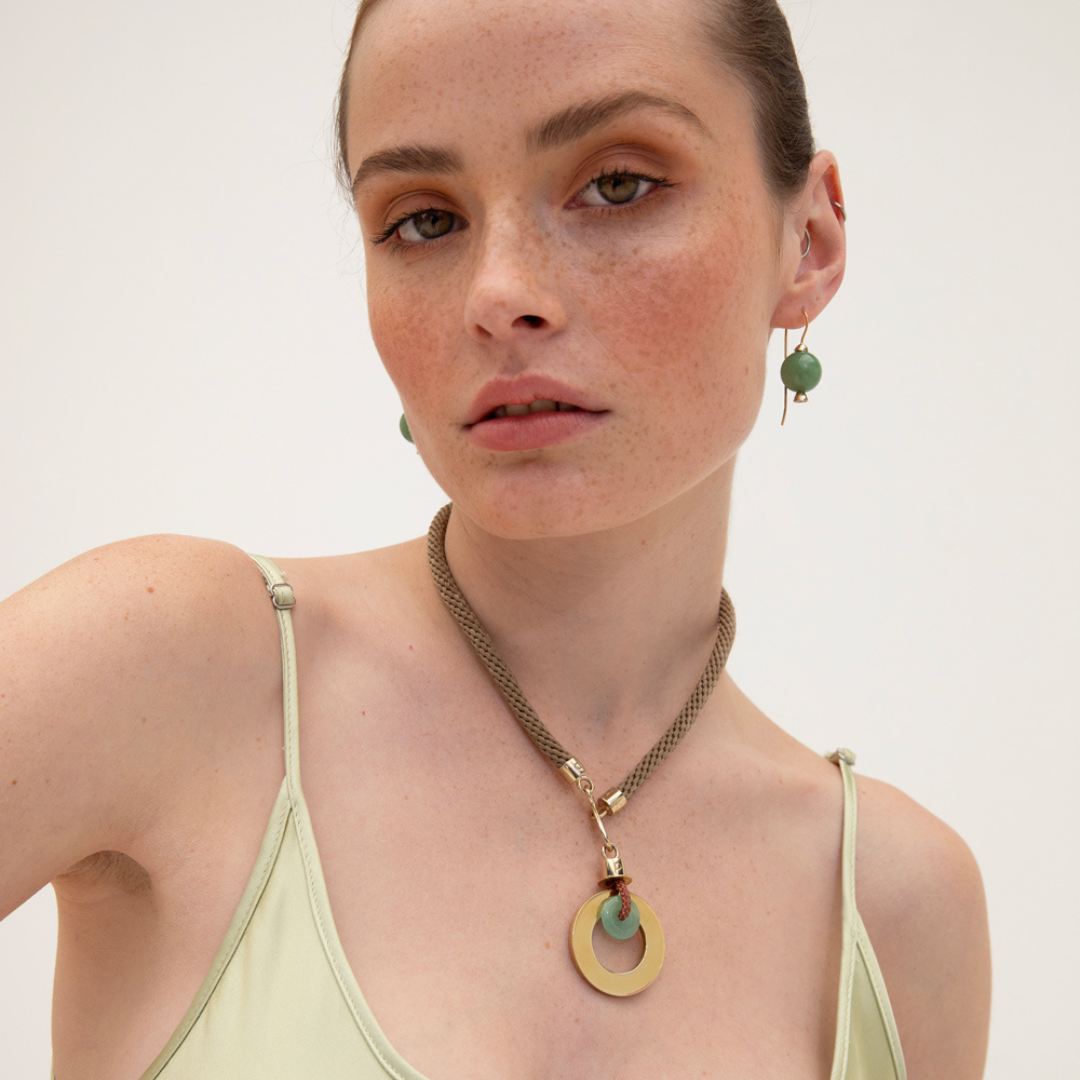 PICHULIK | Talisma intention seed Brass and Rope Charm 