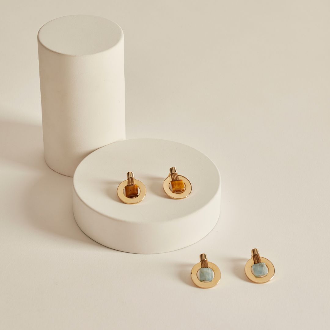 PICHULIK | Kimiya Brass and Gem Stone Earrings