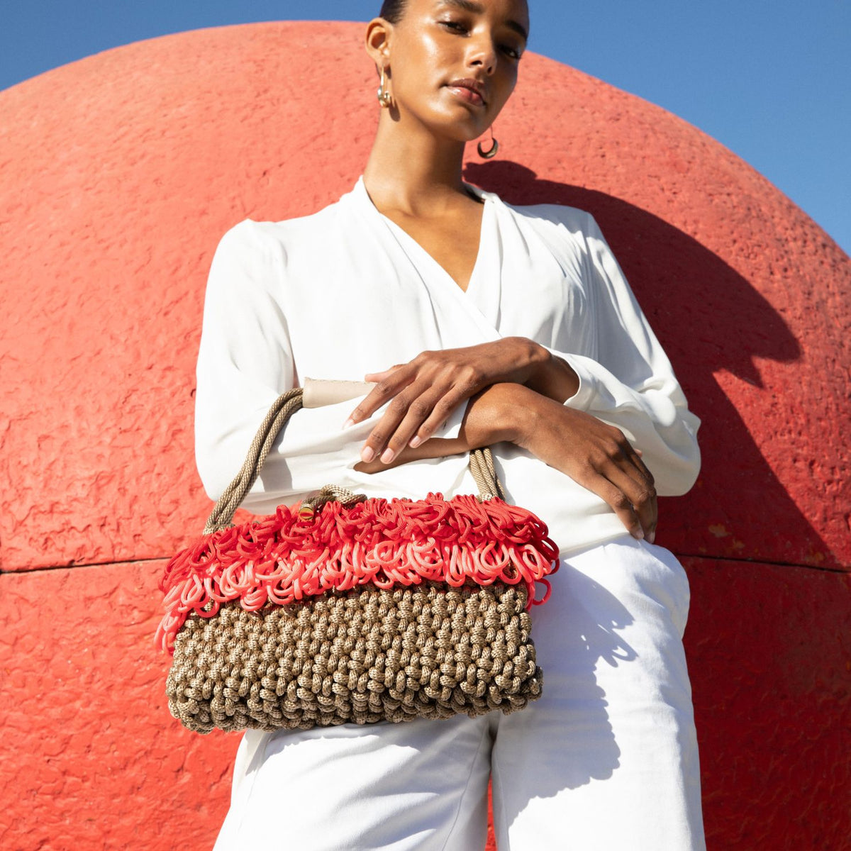 PICHULIK | Handmade Rope and Brass Bloom Bag