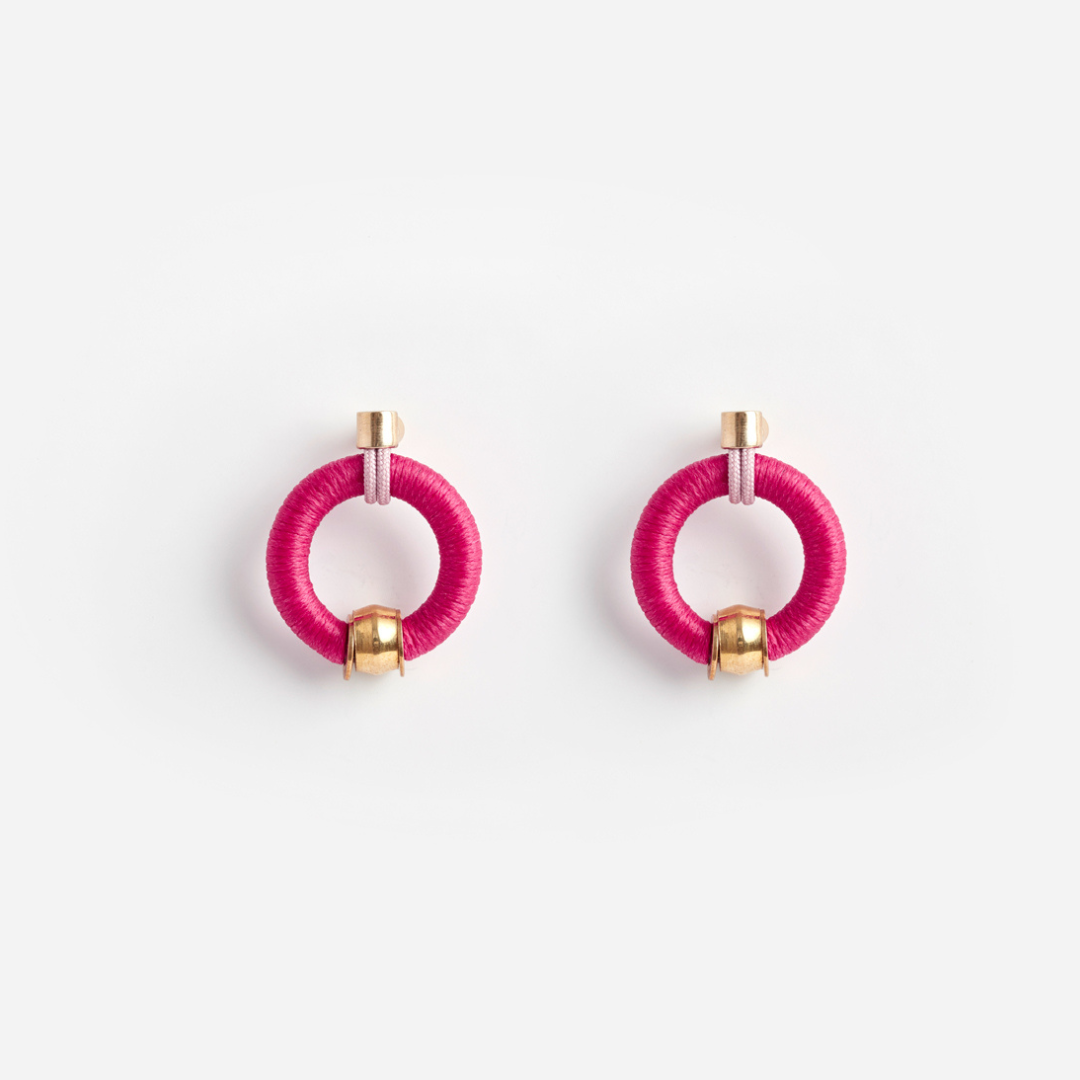 PICHULIK | Joule Brass and Rope Colourful Earrings 
