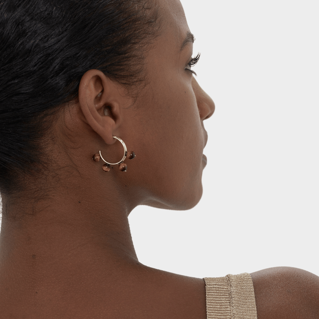 PICHULIK | Tigers Eye Garland Hoop Earrings 