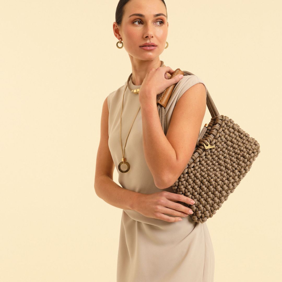 PICHULIK | Mermaid Bag Handwoven Rope Beige