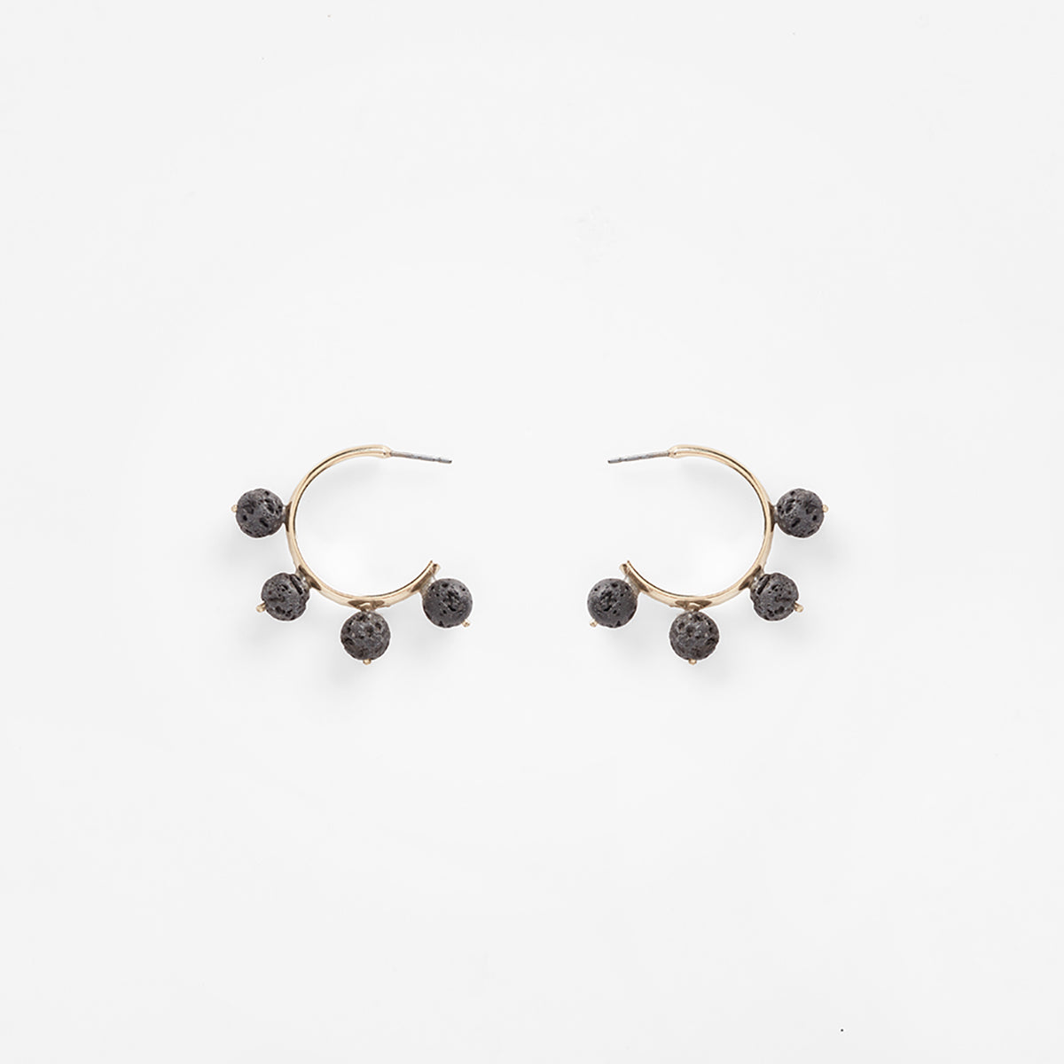 Pichulik | Garland Hoop Earrings Lava Black