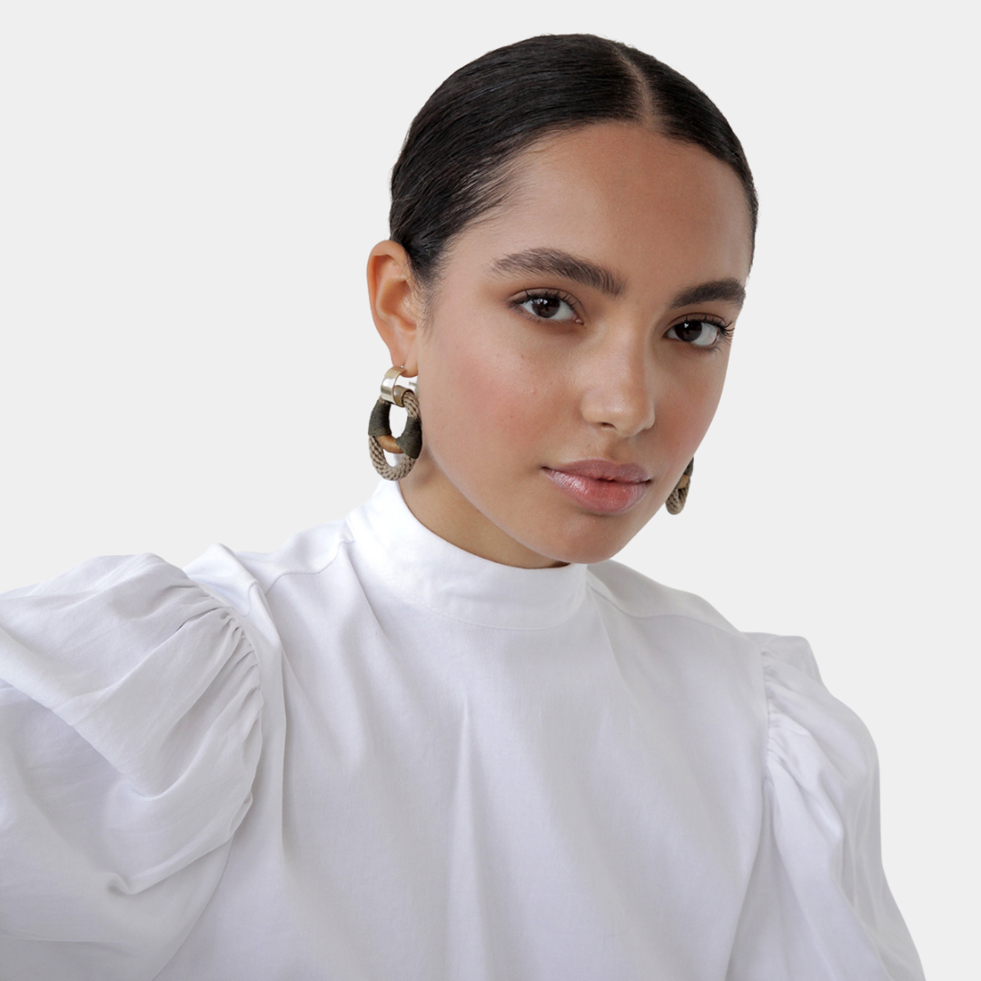 PICHULIK | Vessel Brass and Rope Earrings