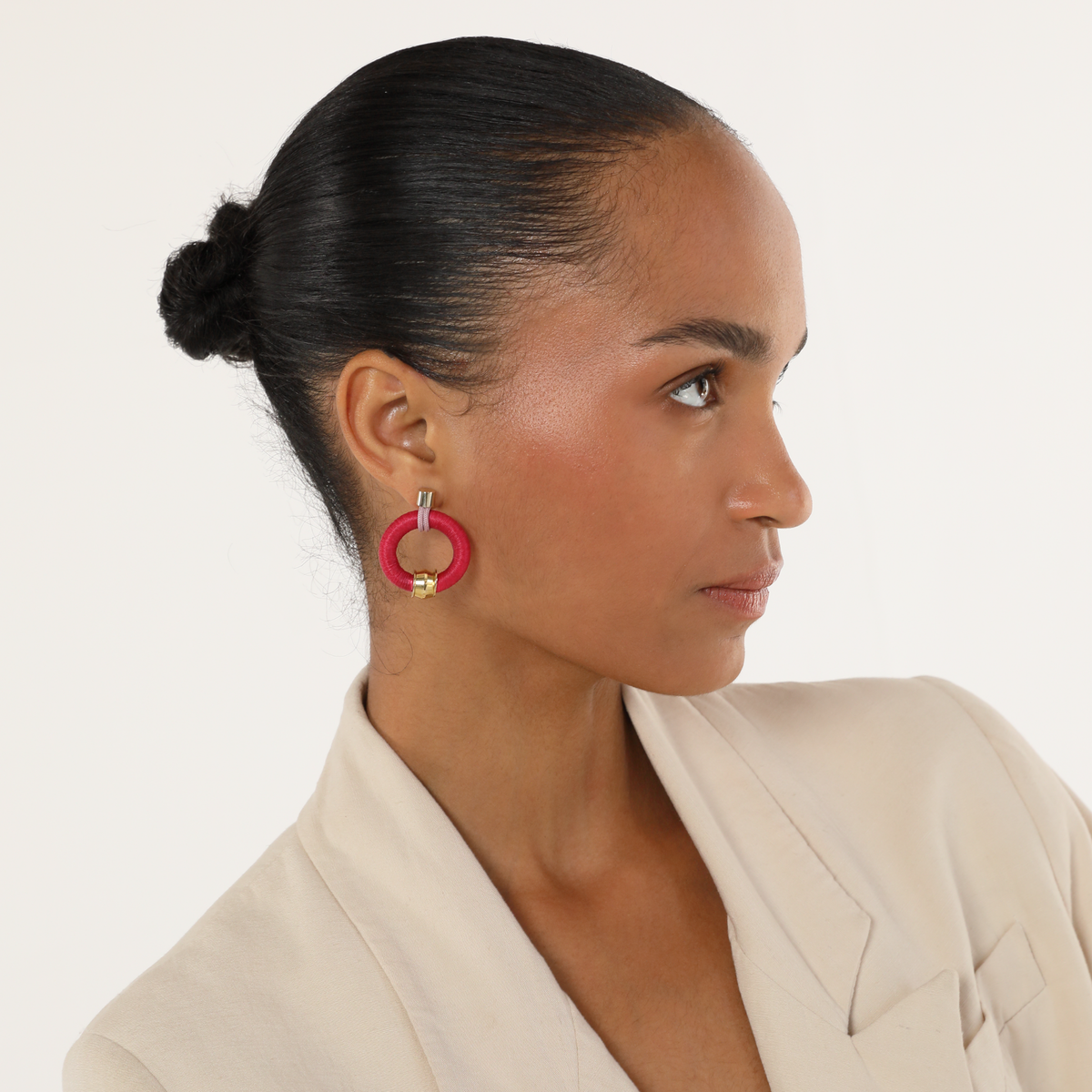 PICHULIK | Joule Brass and Rope Colourful Earrings 