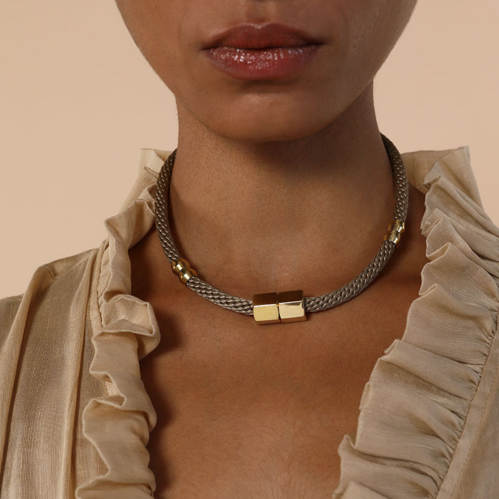PICHULIK | Brass and Rope Terra Necklace 