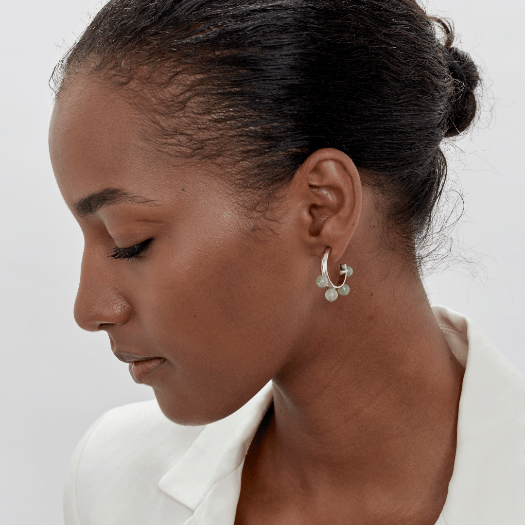 PICHULIK | Aventurine Garland Hoop Earrings 