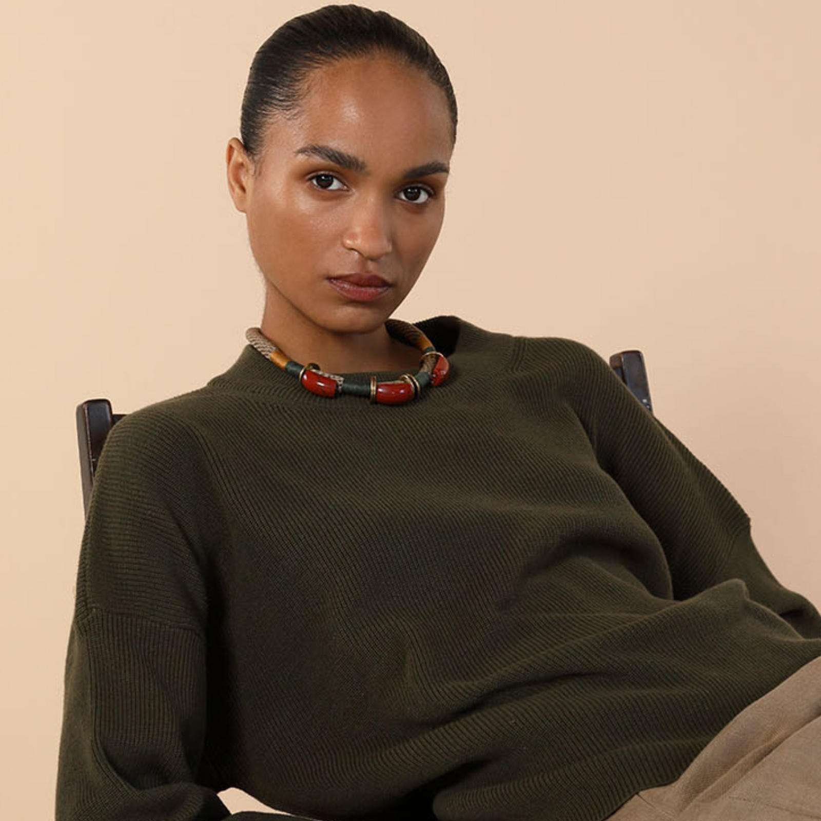 PICHULIK | Rope, Brass and Gem Stone Inanna necklace