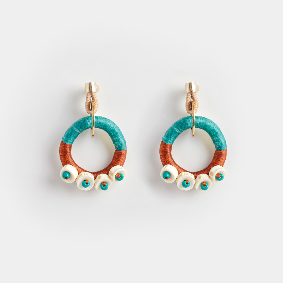 PICHULIK | Chorma Brass and Colourful Earrings 