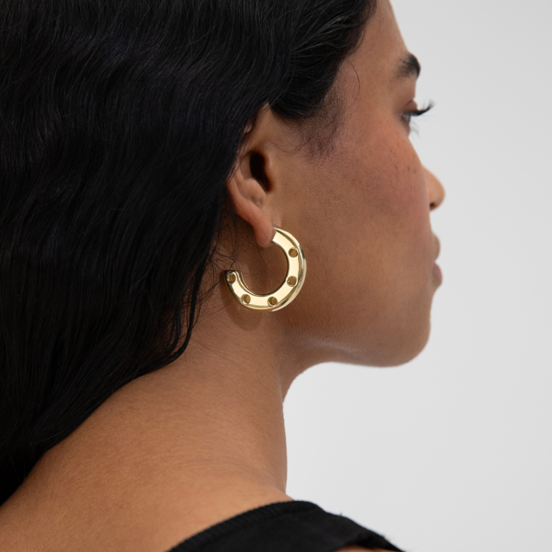 Holy Smoke hoop earrings