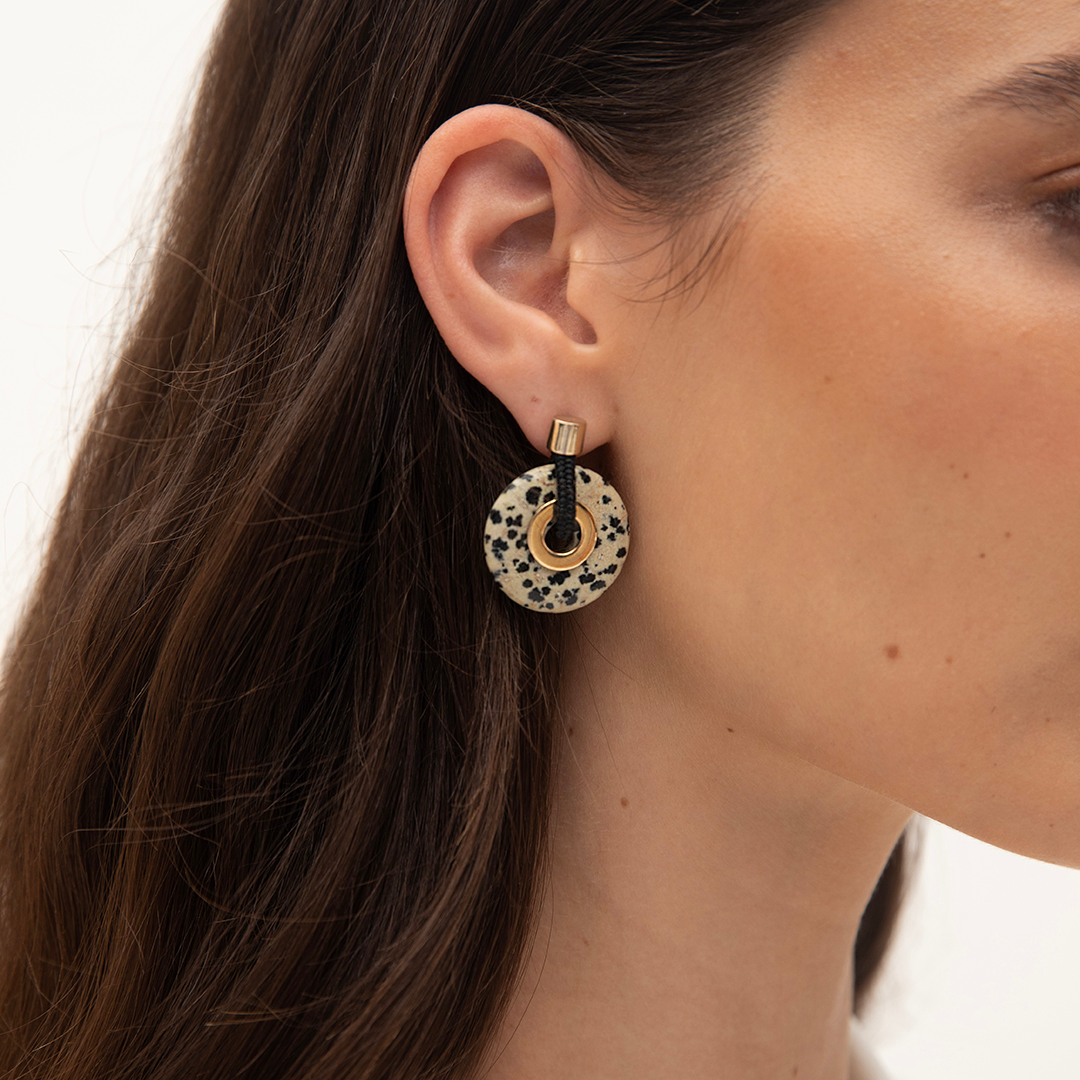 PICHULIK | Ousia Rope and Jasper Gem Stone Earrings