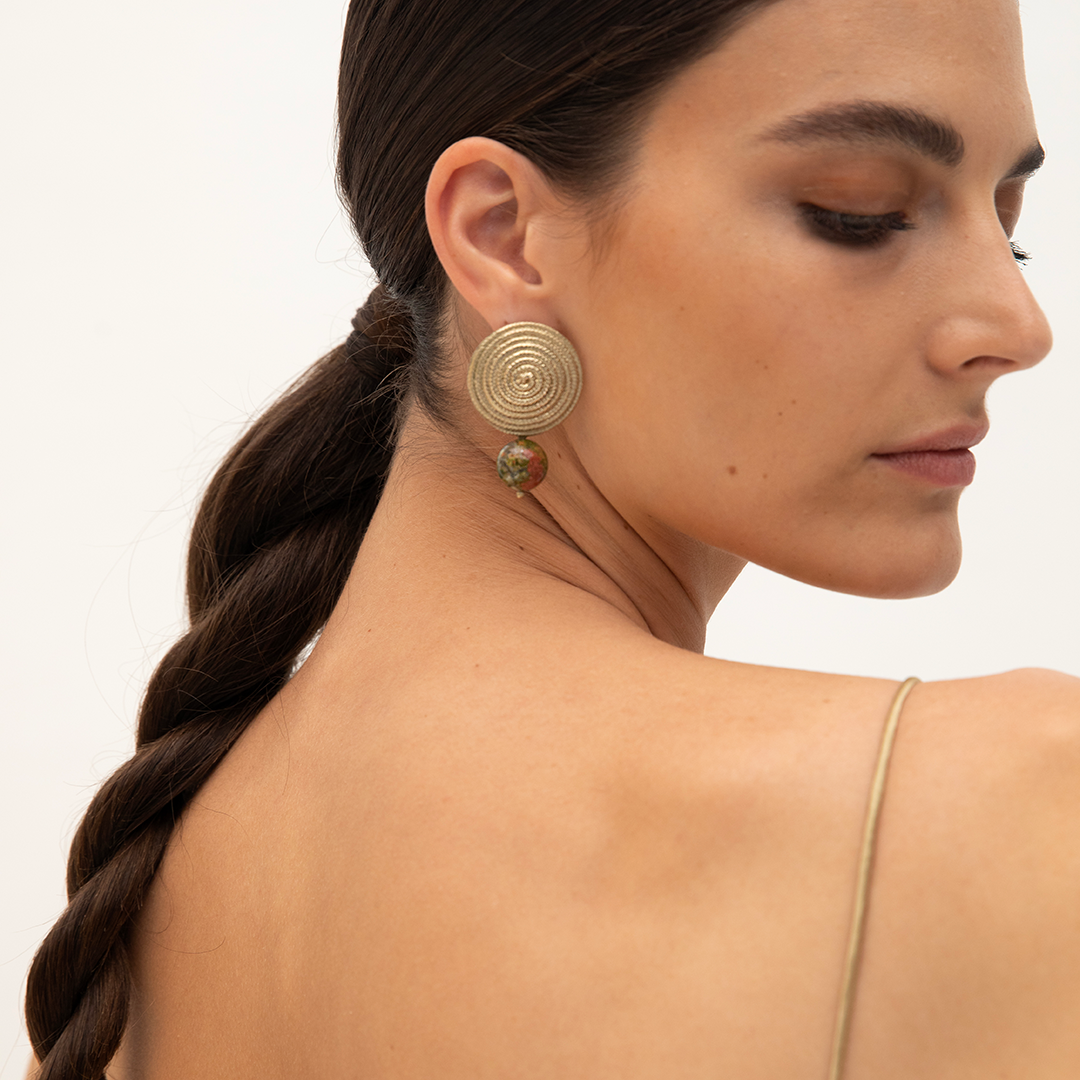 PICHULIK | Sisu Brass and Gem Stone Earrings