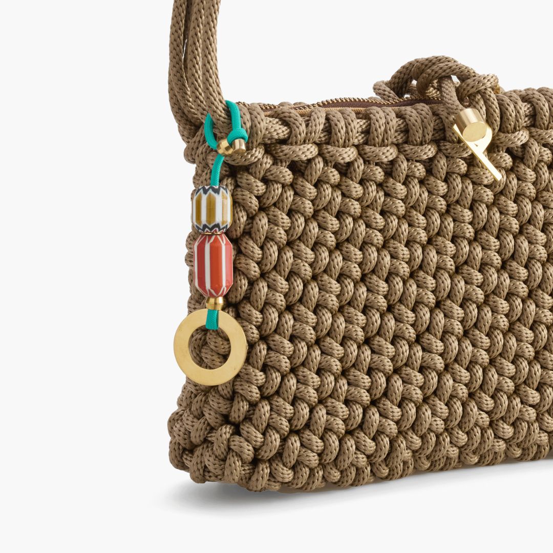 Chevron bag charm