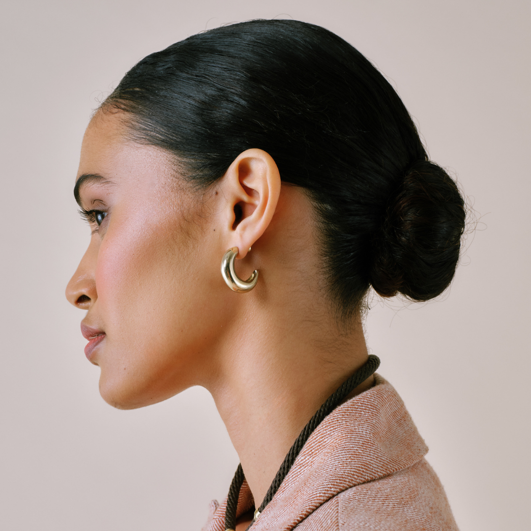 PICHULIK | Crescent Hoop Earrings Brass