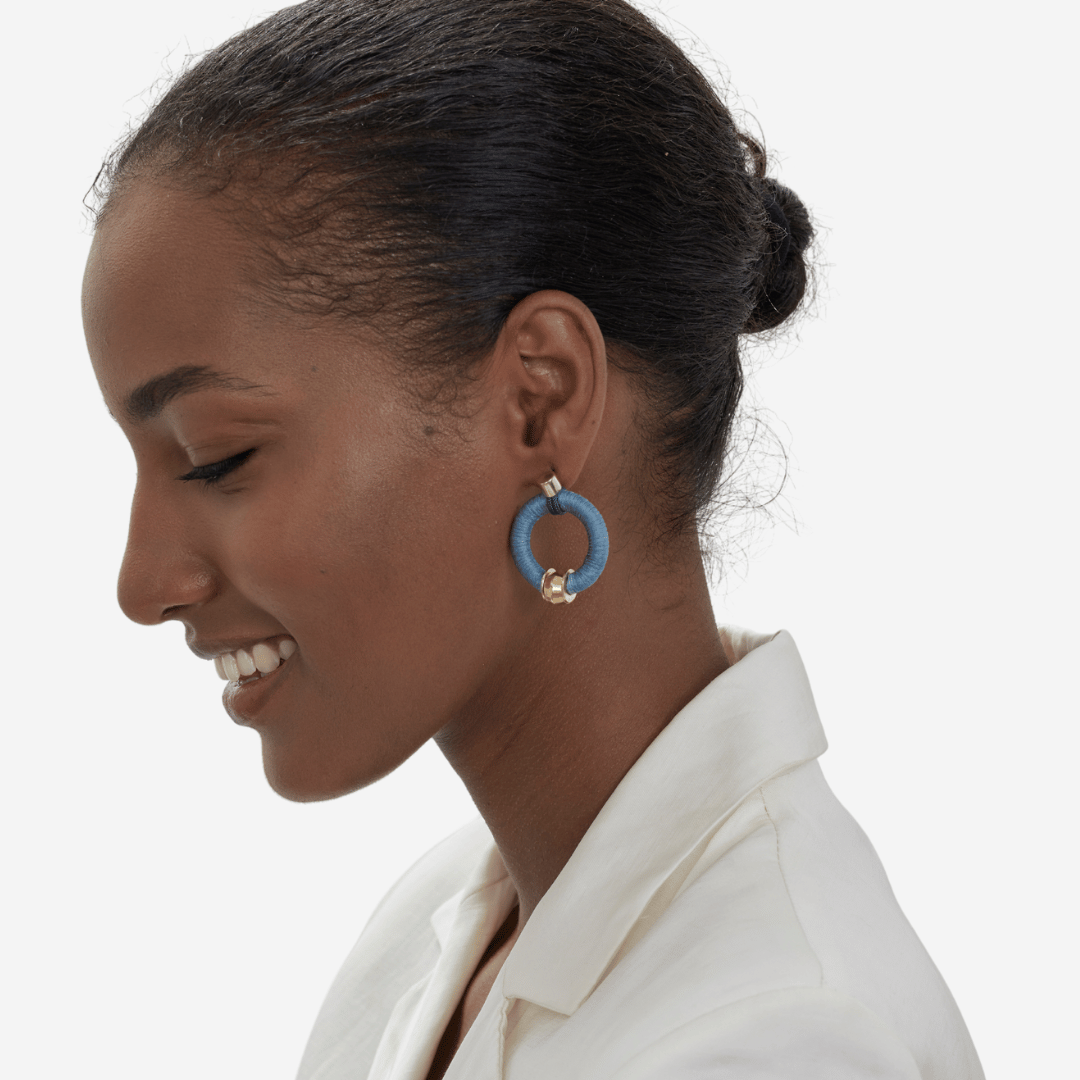PICHULIK | Joule Brass and Rope Colourful Earrings 