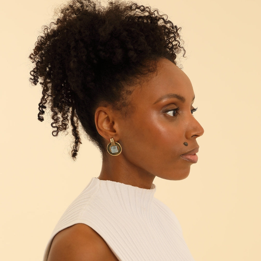 PICHULIK | Kimiya Brass and Gem Stone Earrings