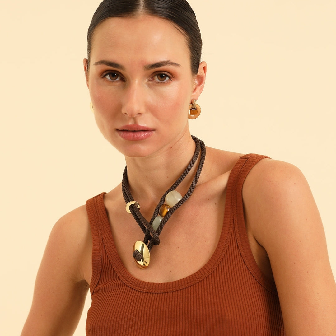PICHULIK | Ravenna Rope and Brass choker