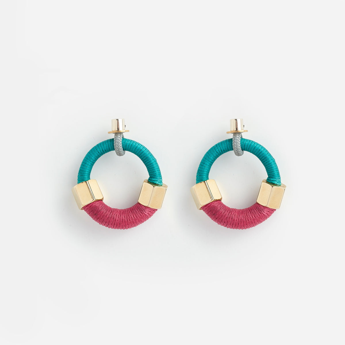 PICHULIK | Lucchi Rope and Brass Colourful Earrings