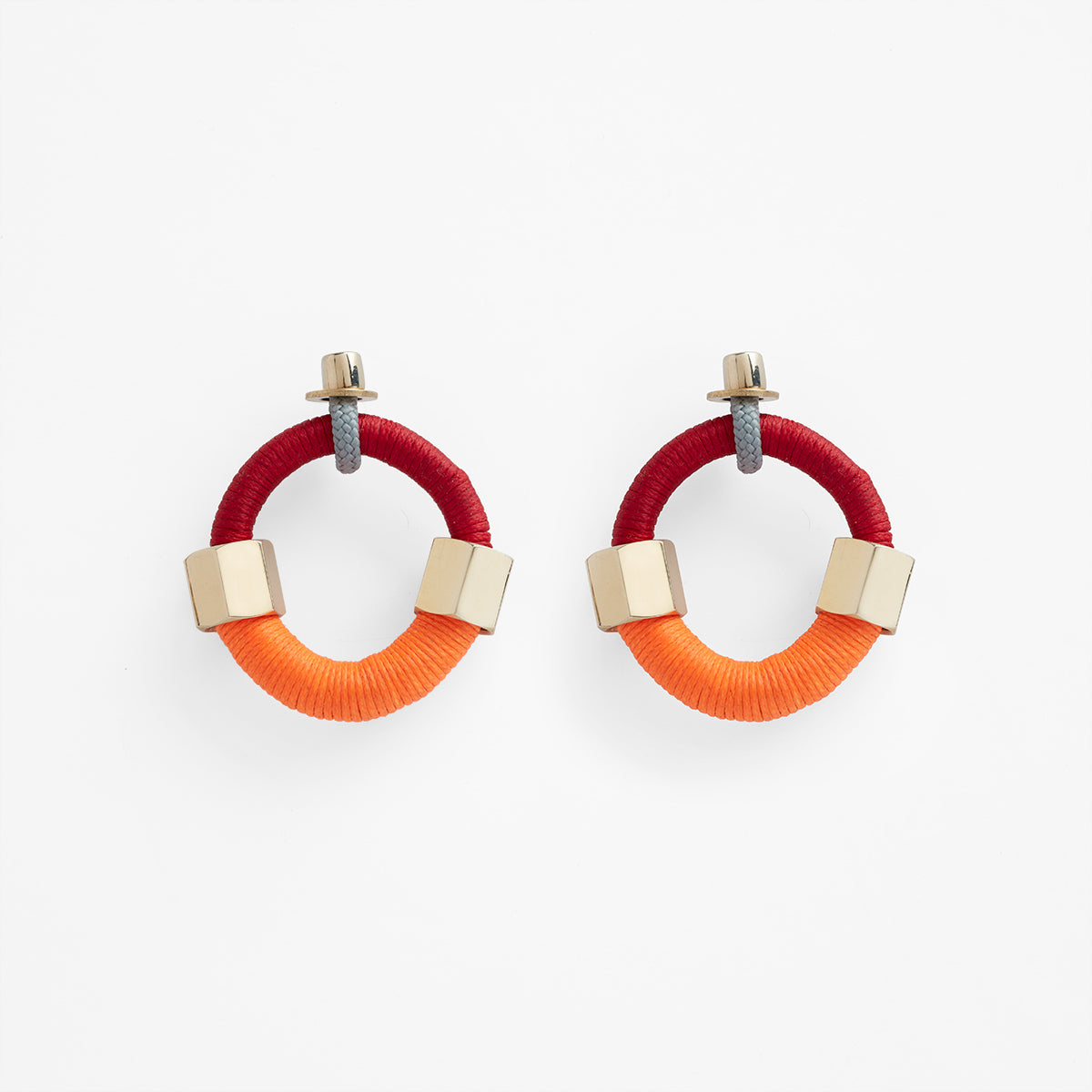 PICHULIK | Lucchi Rope and Brass Colourful Earrings