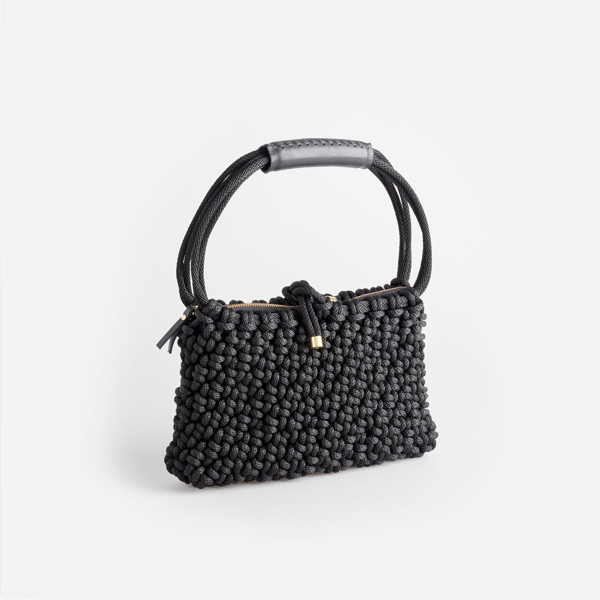 PICHULIK | Mermaid Bag Handwoven Rope Black