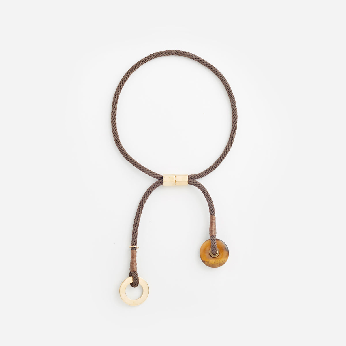 PICHULIK | Oshun Tigers Eye Stone and Rope Necklace