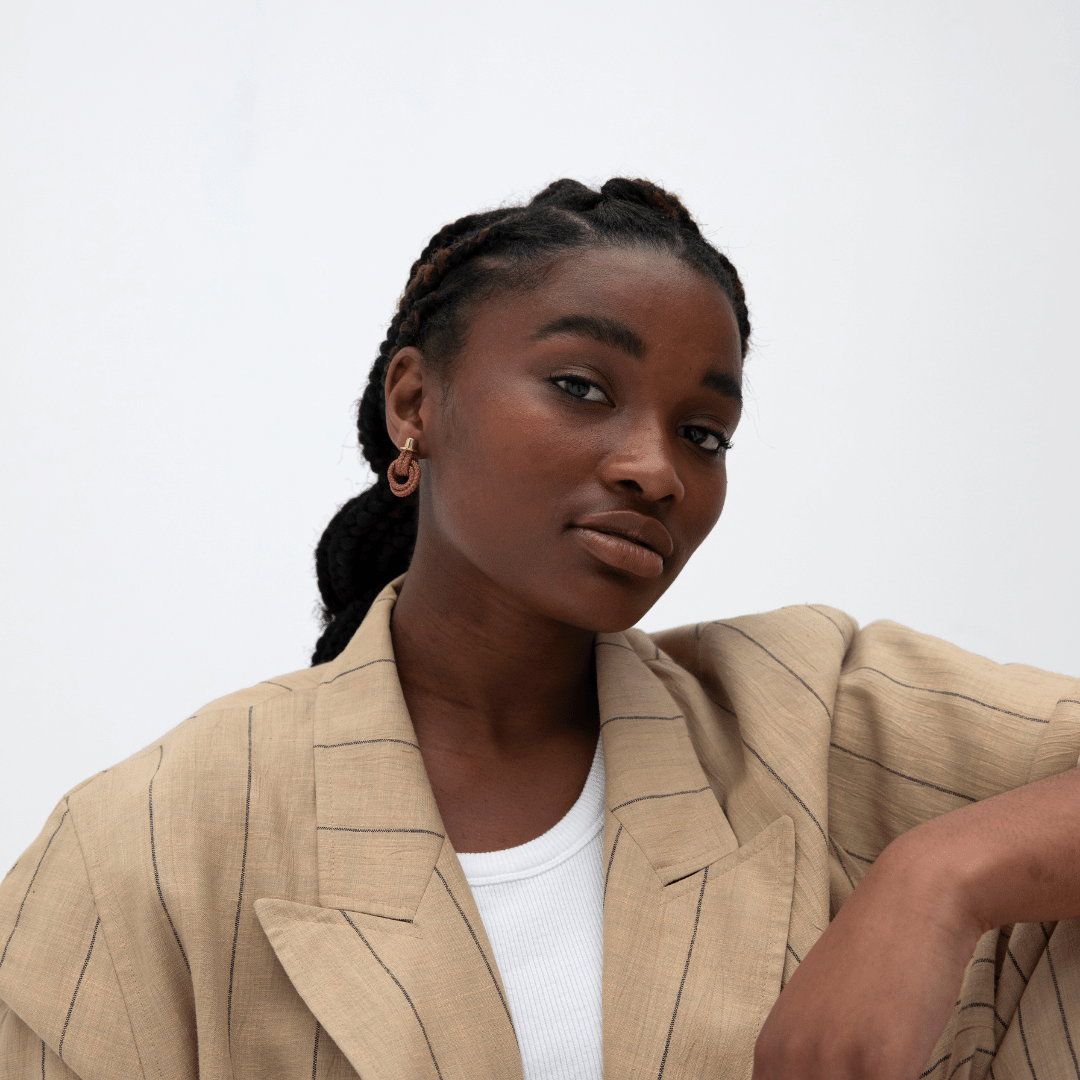 Pichulik | Derja Knot Earrings with Rope and Brass