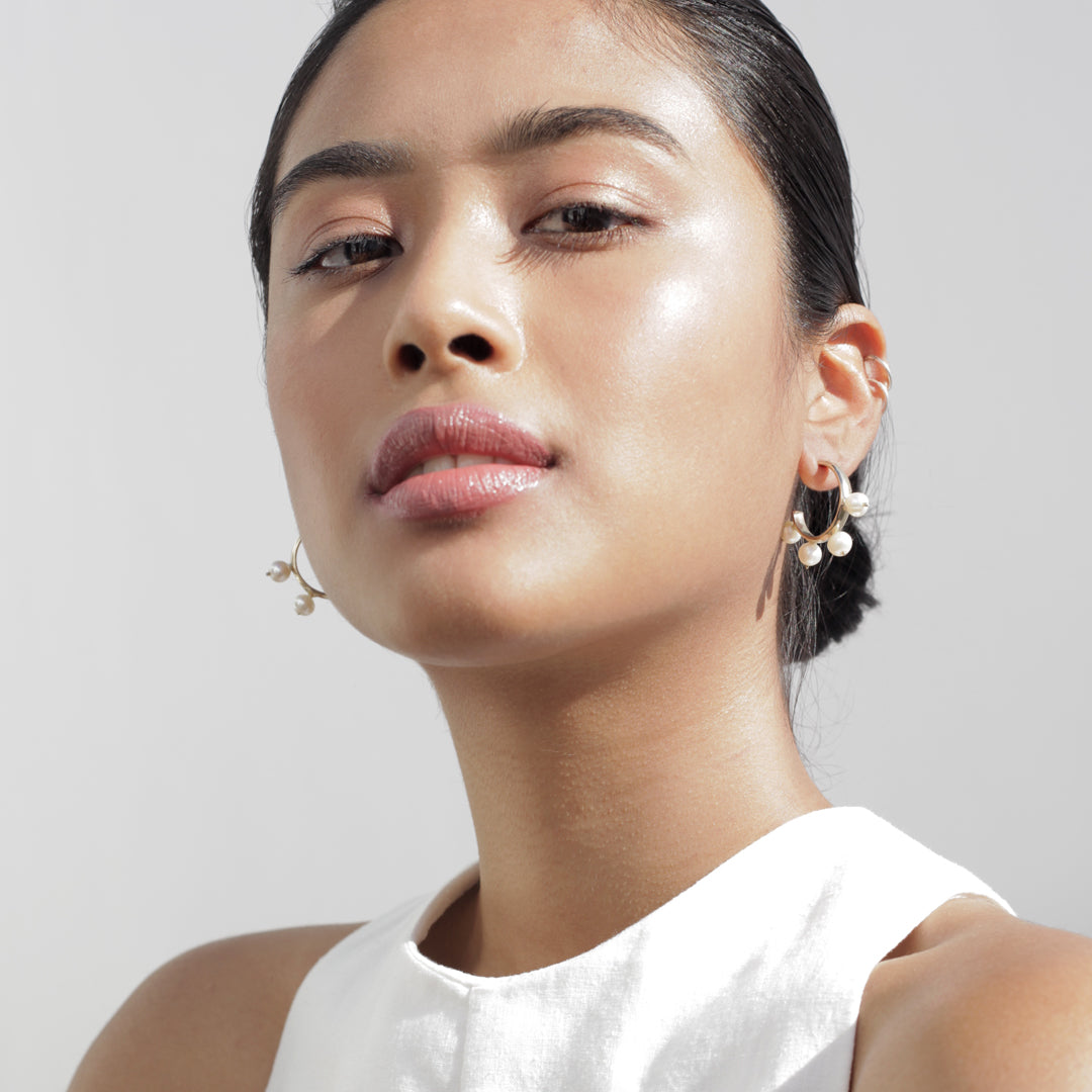 Pichulik | Garland Hoop Earrings Pearl