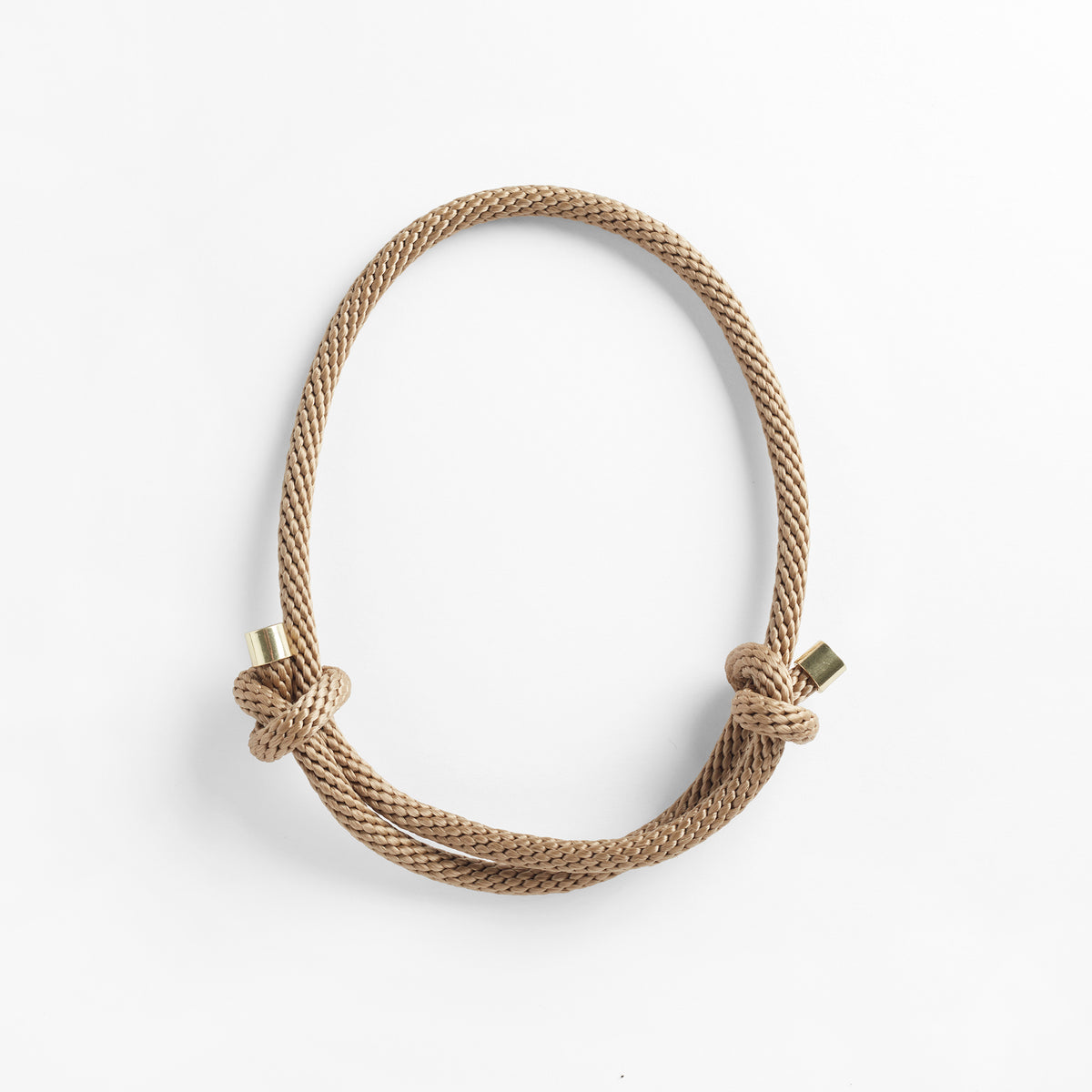 Pichulik | Sacred Knot Brass and Rope Choker Beige