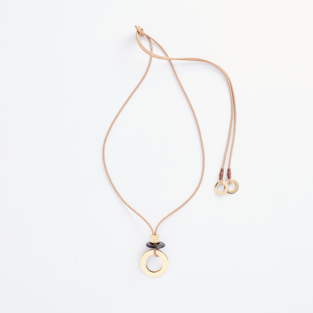 Pichulik | Noor Adjustable  Brass &amp; Rope Pendant