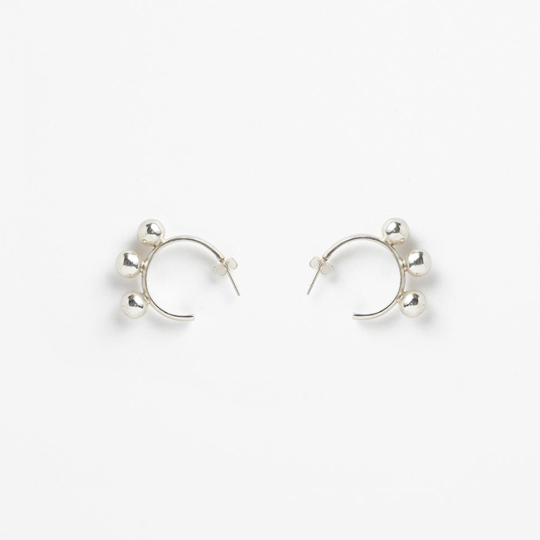 Pichulik: Sterling Silver Earrings Samba Hoops