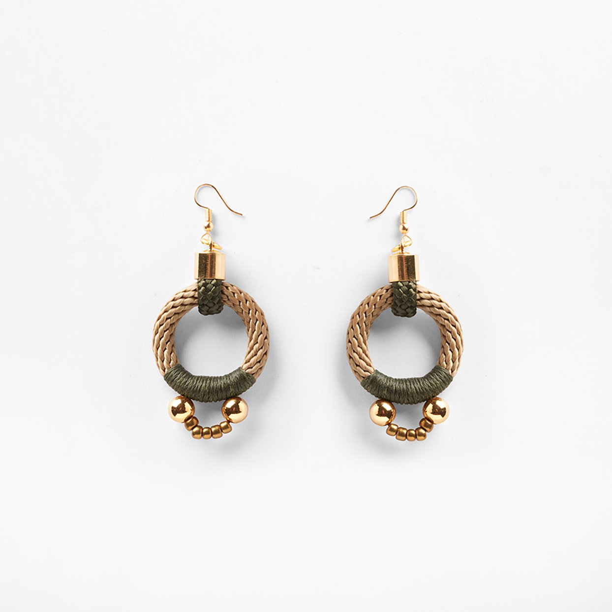 Pichulik | Alpha Rope and Gold Beaded Earrings