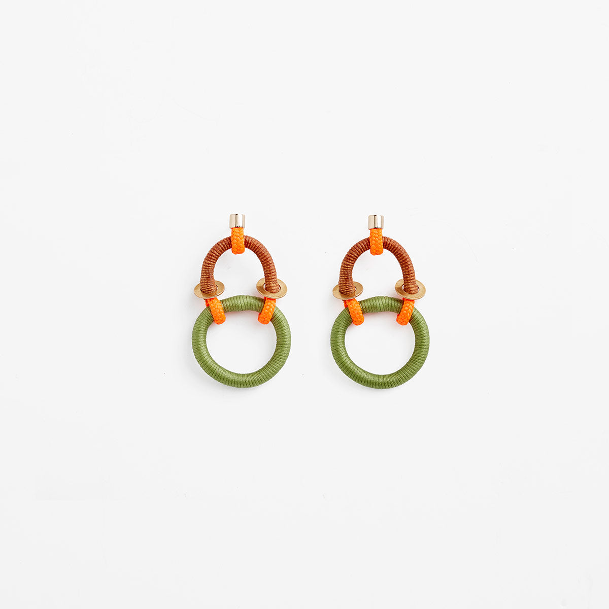 PICHULIK | Brass and Rope Delta Earrings
