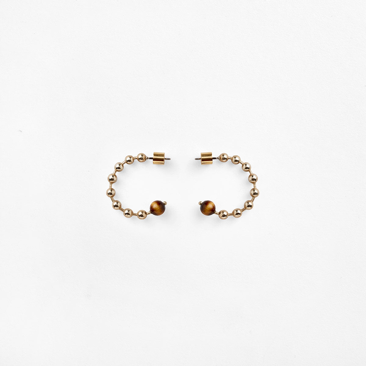 PICHULIK  | Mizpah Brass and Gem Stone Earrings