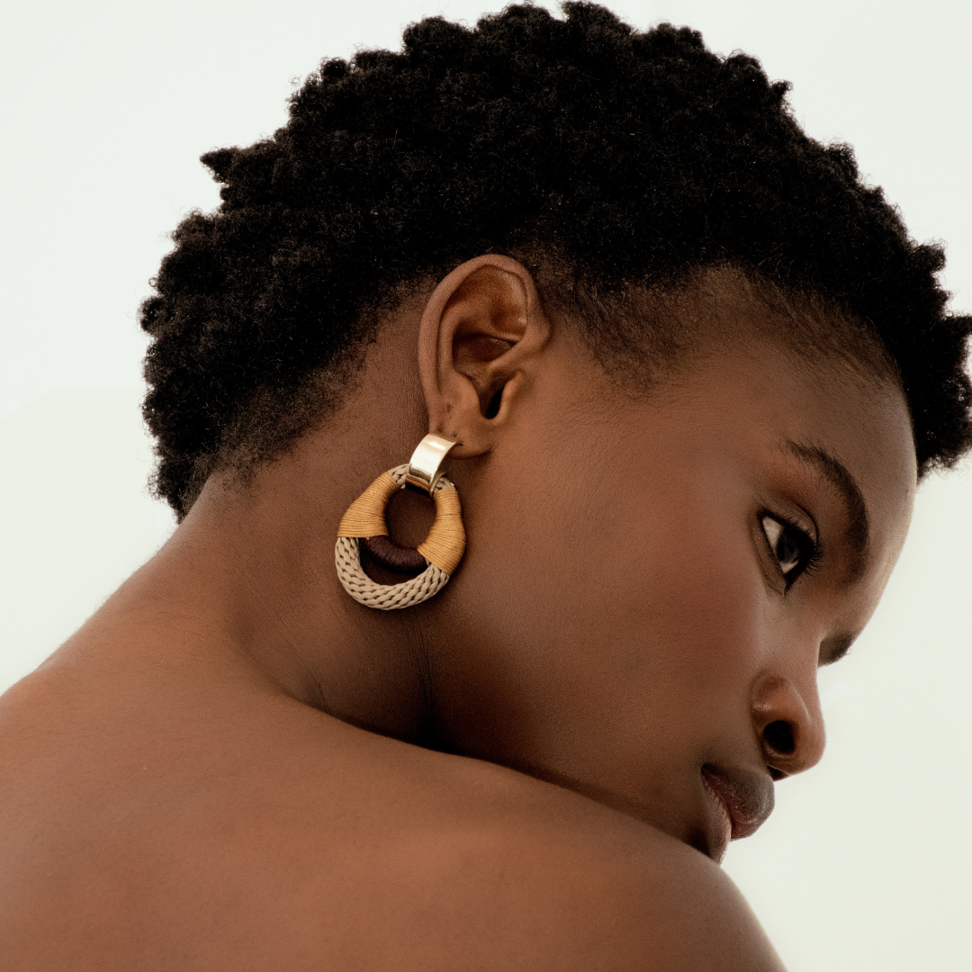 PICHULIK | Vessel Brass and Rope Earrings